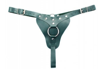 Изумрудные трусики с кольцом для насадок Emerald Panties