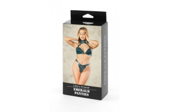 Изумрудные трусики с кольцом для насадок Emerald Panties