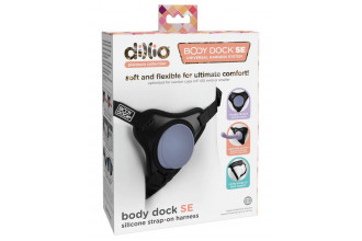 Черные трусики для страпона Body Dock SE на регулируемых ремнях