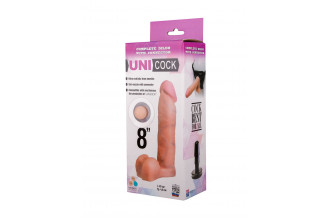 Фаллическая насадка для страпона UNICOCK 8 - 21 см.
