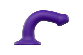 Фиолетовый фаллоимитатор-насадка Strap-On-Me Dildo Dual Density size M - 18 см.