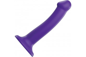 Фиолетовый фаллоимитатор-насадка Strap-On-Me Dildo Dual Density size M - 18 см.