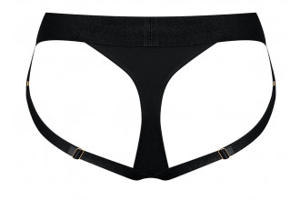 Черные трусики для насадок Heroine Lingerie Harness - size M
