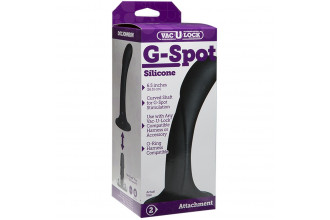 Черная изогнутая насадка Vac-U-Lock G-Spot - 16,5 см.