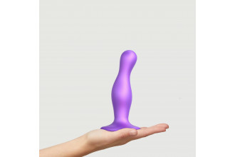 Фиолетовая насадка Strap-On-Me Dildo Plug Curvy size M