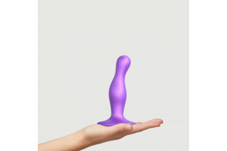 Фиолетовая насадка Strap-On-Me Dildo Plug Curvy size S