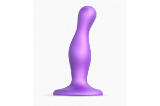 Фиолетовая насадка Strap-On-Me Dildo Plug Curvy size S