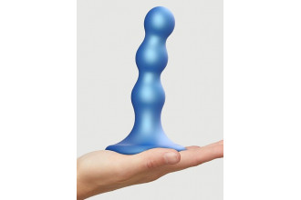 Голубая насадка Strap-On-Me Dildo Plug Balls size S