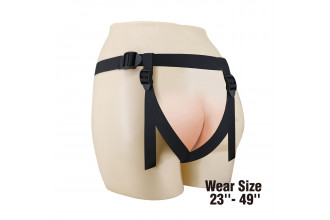 Черные трусики харнесс с платформой Caludio I