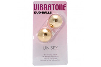 Шарики вагинальные золотые Vibratone dua-balls