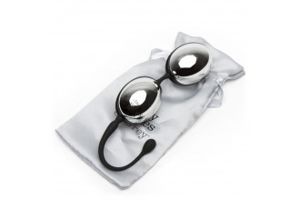 Серебристо-черные вагинальные шарики Inner Goddess Silver Jiggle Balls