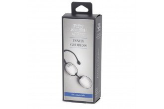 Серебристо-черные вагинальные шарики Inner Goddess Silver Jiggle Balls