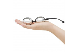 Серебристо-черные вагинальные шарики Inner Goddess Silver Jiggle Balls