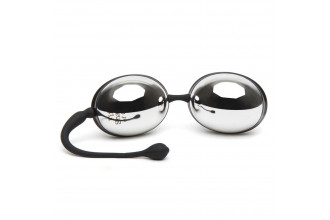 Серебристо-черные вагинальные шарики Inner Goddess Silver Jiggle Balls