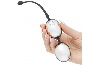 Серебристо-черные вагинальные шарики Inner Goddess Silver Jiggle Balls