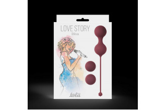 Набор бордовых вагинальных шариков Love Story Diva