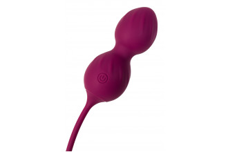 Бордовые вагинальные шарики Moussy с вибрацией и пультом ДУ Бордовые вагинальные шарики Moussy с вибрацией и пультом ДУ