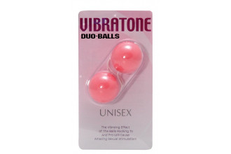 Розовые вагинальные шарики Vibratone DUO-BALLS