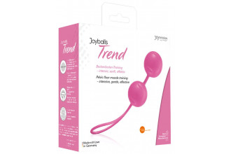Нежно-розовые вагинальные шарики Joyballs Trend с петелькой