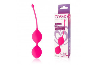 Розовые вагинальные шарики Cosmo с хвостиком