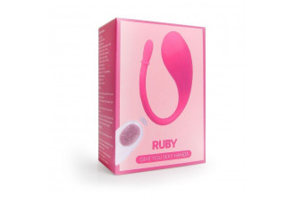 Ярко-розовый гладкий вагинальный виброшарик Ruby