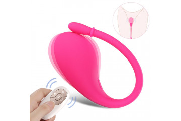 Ярко-розовый гладкий вагинальный виброшарик Ruby