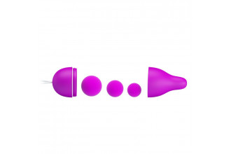 Лиловое вагинальное яйцо с утяжеляющими шариками Kegel Ball