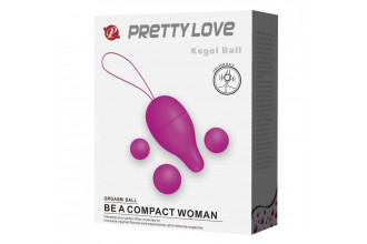 Лиловое вагинальное яйцо с утяжеляющими шариками Kegel Ball