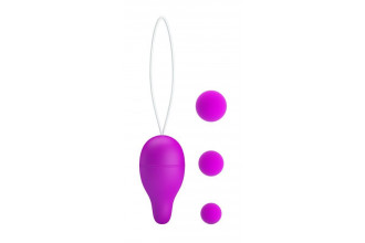 Лиловое вагинальное яйцо с утяжеляющими шариками Kegel Ball