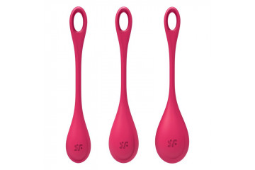 Набор из 3 красных вагинальных шариков Yoni Power 1