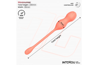 Оранжевые интерактивные вагинальные виброшарики Kyra