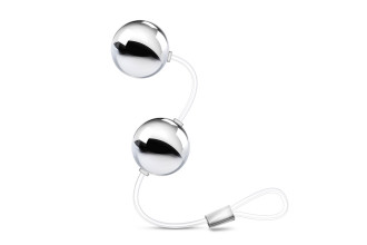 Серебристые вагинальные шарики B Yours Bonne Beads