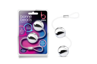 Серебристые вагинальные шарики B Yours Bonne Beads