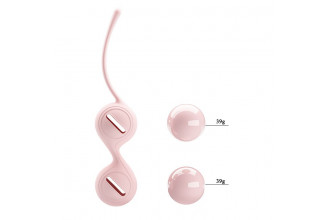 Нежно-розовые вагинальные шарики на сцепке Kegel Tighten Up I