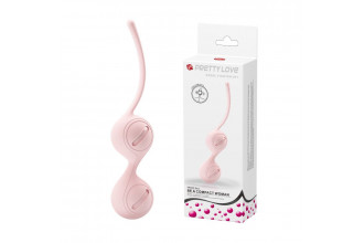 Нежно-розовые вагинальные шарики на сцепке Kegel Tighten Up I
