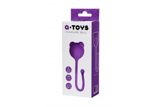 Фиолетовый силиконовый вагинальный шарик A-Toys с ушками
