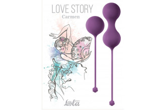 Набор фиолетовых вагинальных шариков Love Story Carmen