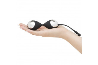 Черно-серебристые вагинальные шарики Inner Goddess Kegel Toner Balls