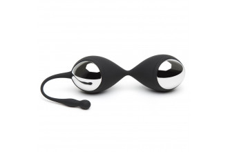 Черно-серебристые вагинальные шарики Inner Goddess Kegel Toner Balls