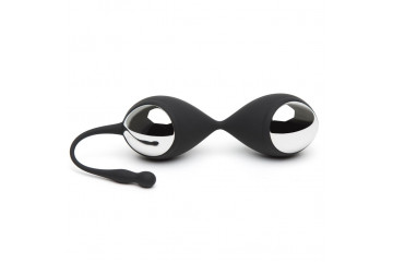 Черно-серебристые вагинальные шарики Inner Goddess Kegel Toner Balls