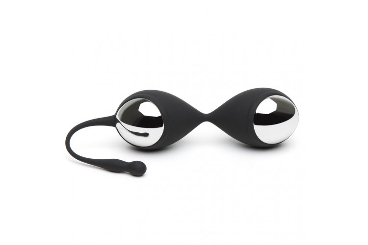 Черно-серебристые вагинальные шарики Inner Goddess Kegel Toner Balls