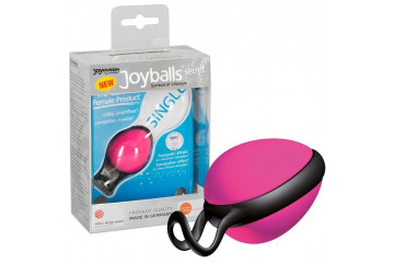 Розовый вагинальный шарик со смещенным центром тяжести Joyballs Secret