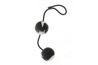 Чёрно-белые вагинальные шарики Duoballs