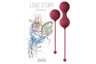 Набор бордовых вагинальных шариков Love Story Carmen