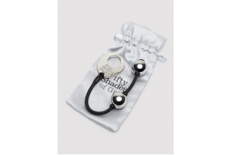 Серебристые шарики Inner Goddess Mini Silver Pleasure Balls 85g на черном силиконовом шнурке