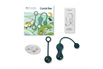 Изумрудные вагинальные шарики Magic Motion Crystal Duo Smart Kegel Vibrator with Weight Set