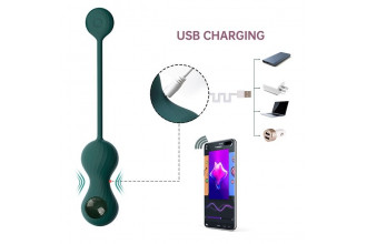 Изумрудные вагинальные шарики Magic Motion Crystal Duo Smart Kegel Vibrator with Weight Set