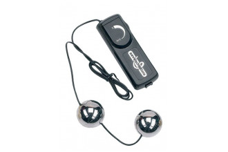 Серебристые вагинальные шарики с вибрацией ORGASM VIBRATING BALL