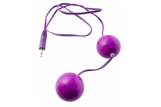Фиолетовые вагинальные шарики с вибрацией