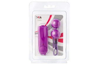 Фиолетовые вагинальные шарики с вибрацией